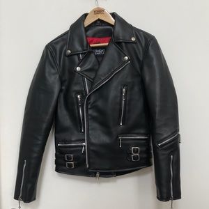 Straight to Hell Vegan Leather Defector Jacket - Size 34